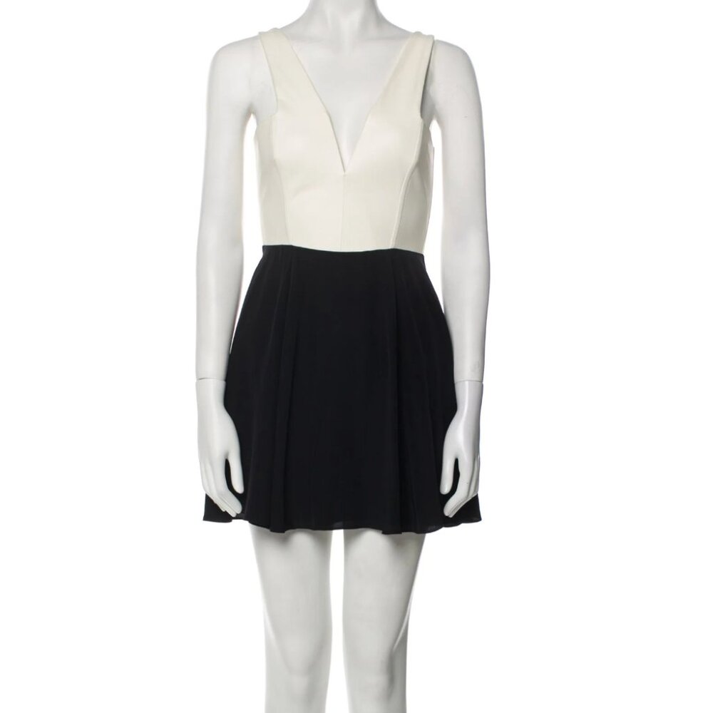 Mason: Leather V Bodice Minidress